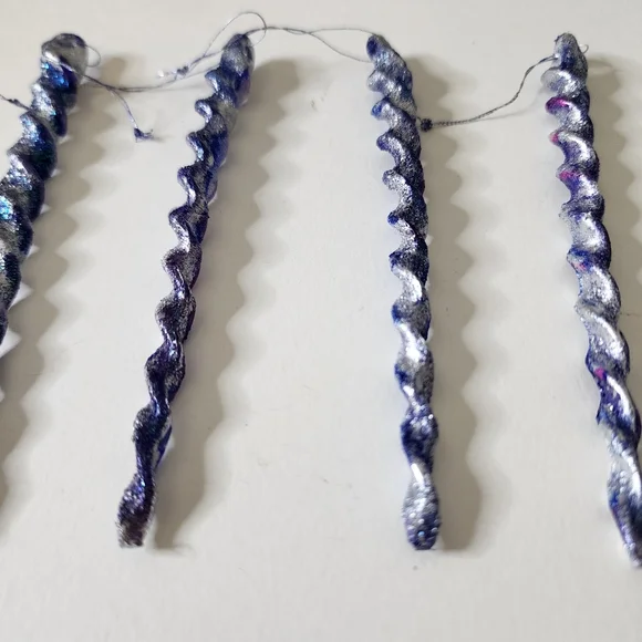 5 HANDCRAFTED Upcycled Swirly Unicorn Icecicle Ornaments HANDPAINTED Holiday - Picture 14 of 17